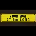 Reflective Aluminum Sign For Vehicle - 27.5M Long Vehicle Reflective Metal Truck Sign